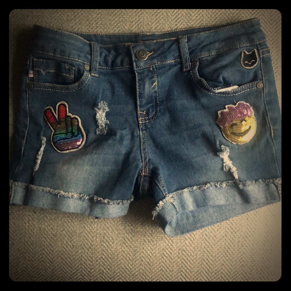 Girls denim shorts size 16